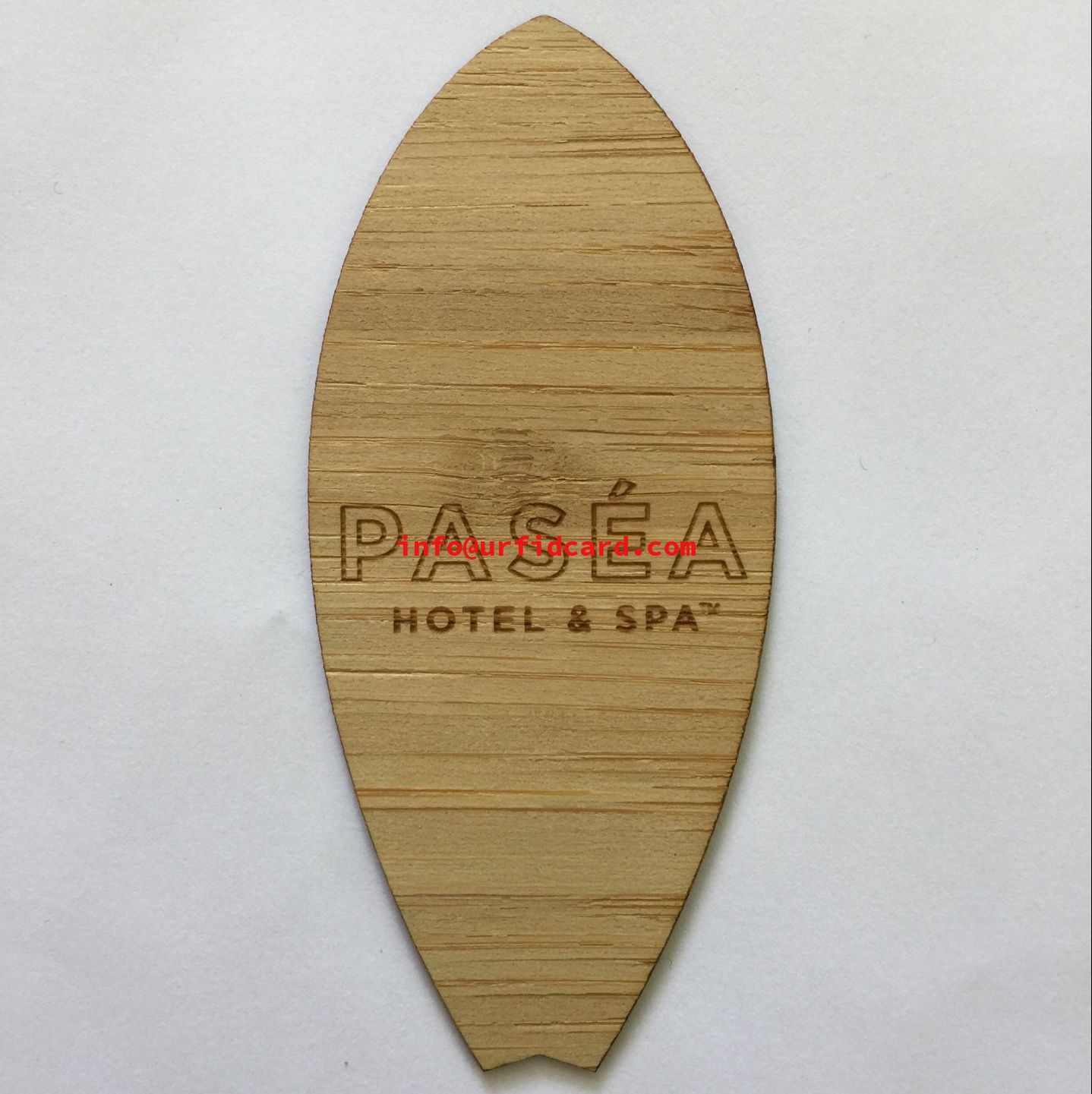 Wood Surfboard Hotel Key Cards For Saflok System