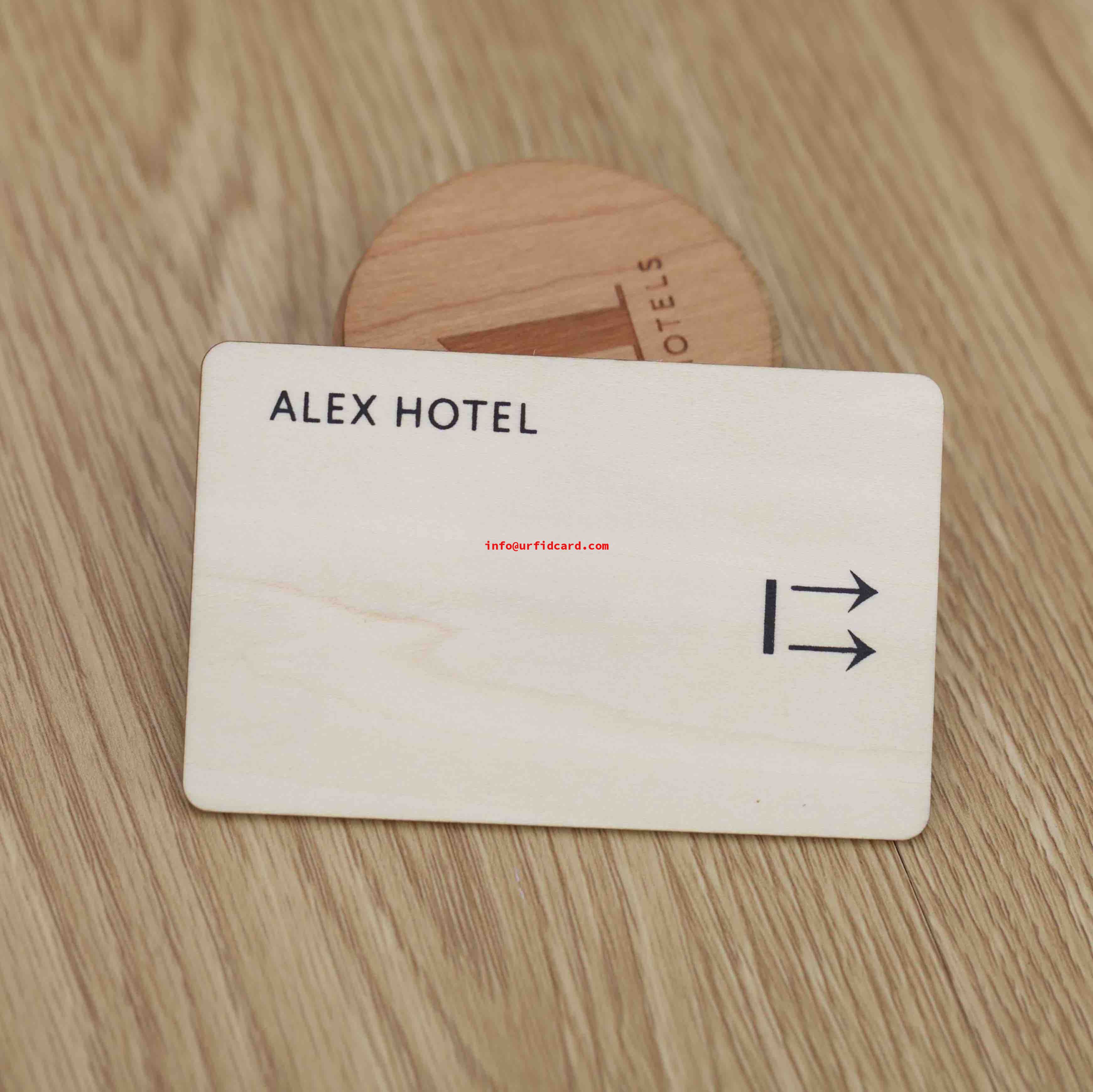 Wood Key Cards Compatible With Major Hotel Locking Systems