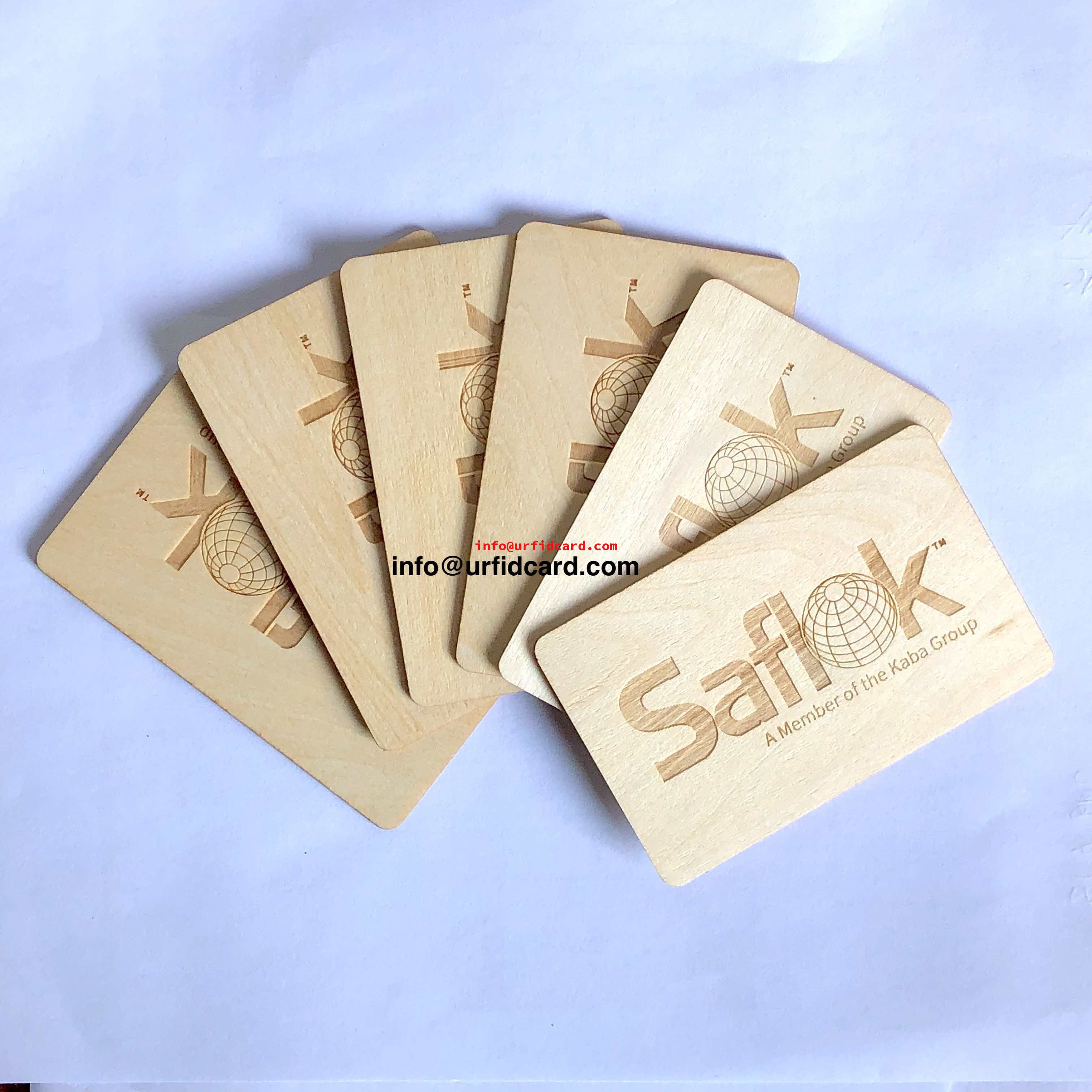 Wooden Key Cards Are Compatible With A Saflok 1k chip